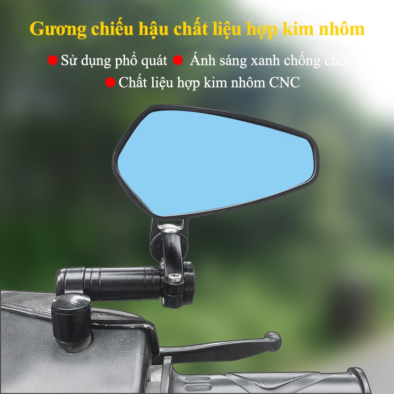 Gương gù hàng cao cấp gắn xe máy ININ Gương gù chân gương Crg.Nhôm CNC thông dụng Gương xe máy thời trang