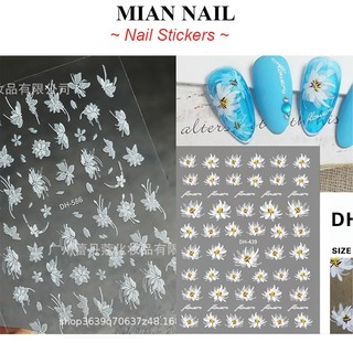 Sticker dán móng các mẫu Hoa 3D quả MIAN