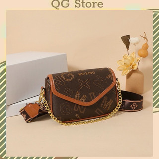 Túi Xách Nữ Túi Đeo Chéo Đeo Vai Phối Hoạ Tiết Phối Xích Thời Trang QG Store