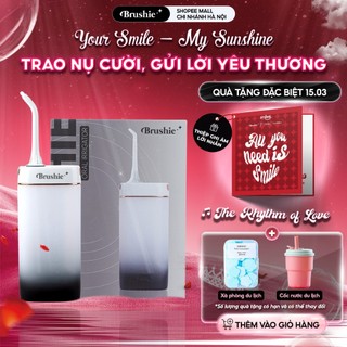 Máy tăm nước mini Brushie gấp gọn tiện lợi, sử dụng được cho người niềng răng, bảo hành 12 tháng 1 đổi 1