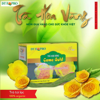Trà came gold, trà lá hoa vàng Ba Chẽ, trà hoa cao cấp Quảng Ninh, hộp 20 túi lọc