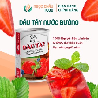 Dâu tây ngâm nước đường đóng lon 425gr Cát Long