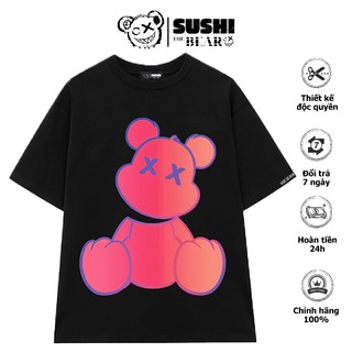 Áo phông Sushi The Bear THE PINKY in hình cute form rộng cotton mặc cực mát SPK01