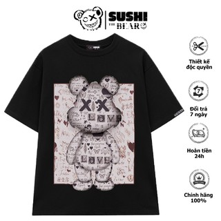 Áo thun tay lỡ Sushi The Bear THE INVISIBLE unisex nam nữ SINS01