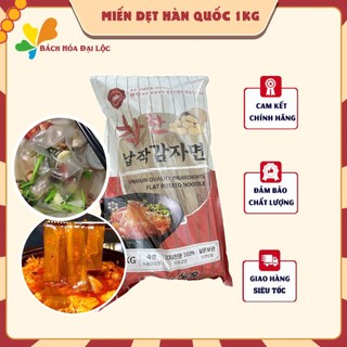 MIẾN DẸT KHOAI TÂY HÀN QUỐC - Gói 1 kg Bản to dai ngon - Ăn lẩu, tokbokki ... siêu ngon