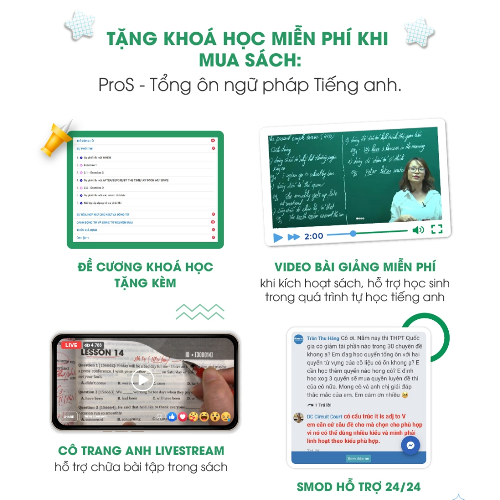 Sách Tổng ôn ngữ pháp Tiếng anh cô Trang Anh bản mới nhất Moonbook | BigBuy360 - bigbuy360.vn