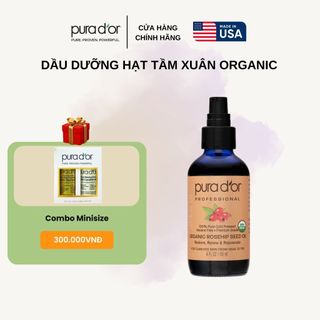 Dầu hạt Tầm Xuân hữu cơ PURA D'OR giảm sự xuất hiện của sẹo và làm mờ rạn da 120ml