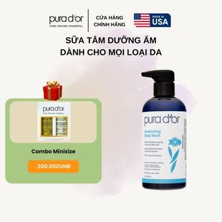 Sữa tắm dưỡng ẩm hữu cơ - PURA D'OR Awakening Body Wash 473ml/chai