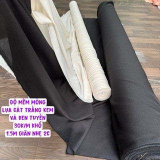 Vải Lụa Cát Hàn- mỏng mềm mại rủ vải-suôn mượt