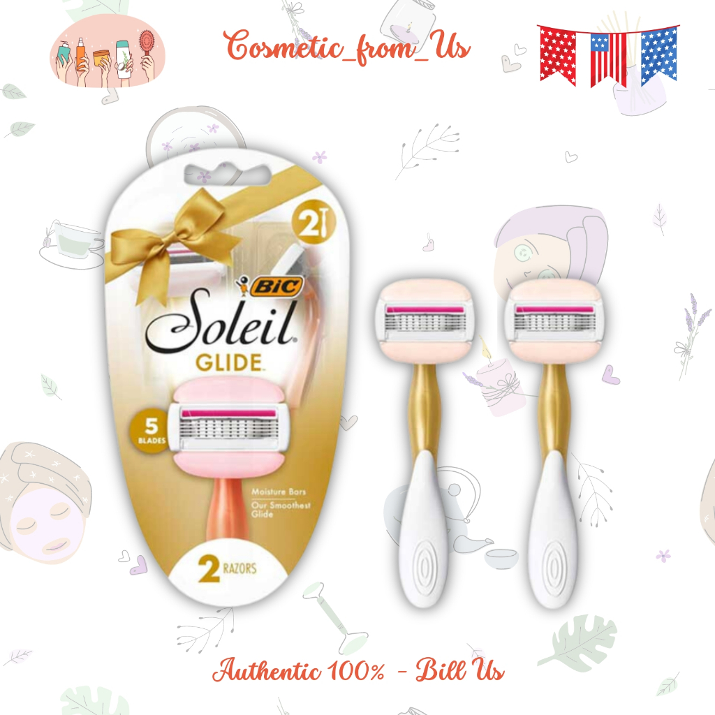 Set dao cạo bơ Soliel Bic Glide (1 set 2 cây)