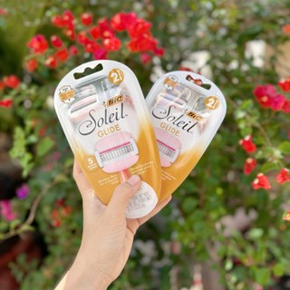 Set dao cạo bơ Soliel Bic Glide (1 set 2 cây)