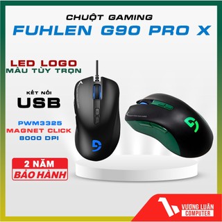 Chuột chơi game fuhlen g90 pro x black - black-green