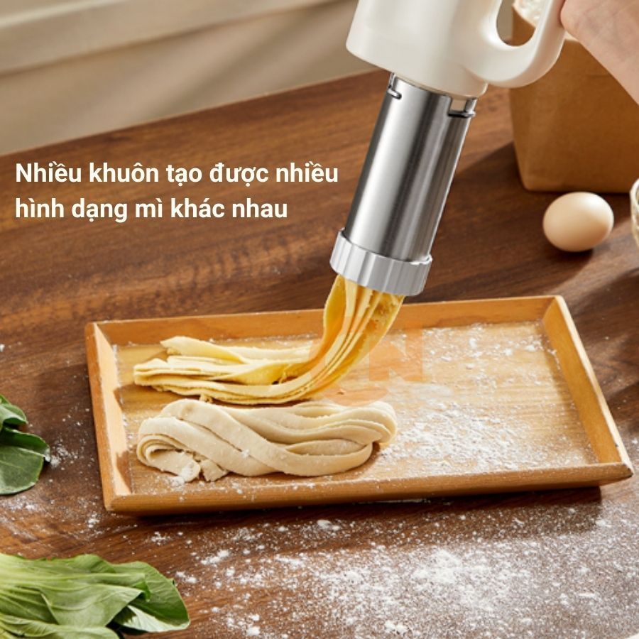 Máy làm mì sợi cầm tay Lotor nhiều khuôn, Máy làm mì tươi sợi bún tự động không dây