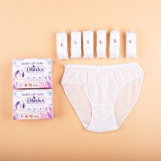 Hộp 8 chiếc quần lót giấy hàng VN đạt tiêu chuẩn xuất khẩu Thụy Sĩ SGS có thể giặt, chất liệu dai, mềm mại dịu dàng
