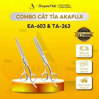 Kéo cắt tóc akafuji ea603 size 6.0 inches và kéo tỉa akafuji ta263