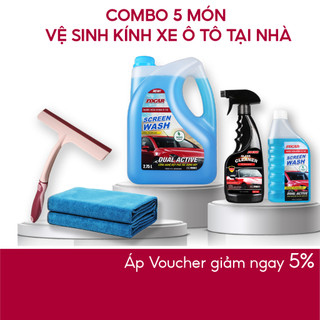 Combo 5 món Vệ sinh kính ô tô TẠI NHÀ AutoX làm sạch sâu không gây xước mờ và tăng tuổi thọ cho kính xe