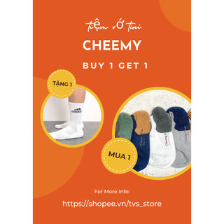 Set 5 đôi tất lười nam vớ nam cổ ngắn CHEEMY khử mùi kháng khuẩn chống hôi chân TVS_032