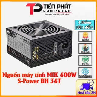 Nguồn máy tính mik spower 600w cst - chính hãng bh 36t