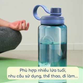 Bình nước quai cầm tiện lợi Inochi thể thao nhựa an toàn người lớn, trẻ em đi chơi du lịch tập gym
