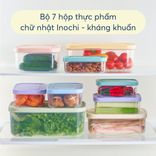 Bộ 7 hộp thực phẩm chữ nhật Inochi-Hokkaido (500-750-1000-1500-2000-2500-3500ml)