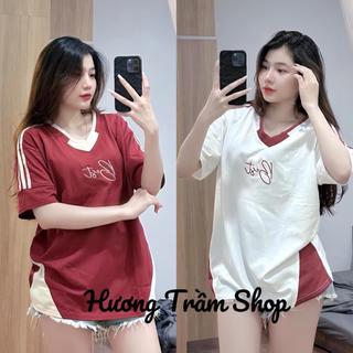 Áo thun Freesize 3158 - Cổ Tim thêu Chữ BEST phối cổ 3 sọc , chất cotton khô 3158 , form 40-70kg