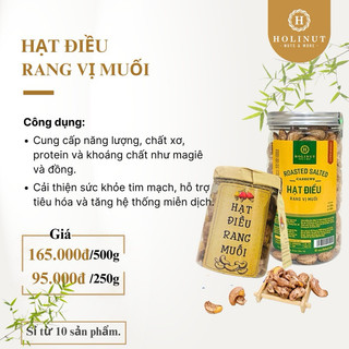 Hạt điều rang muối còn lụa Bình Phước loại chuẩn 500g