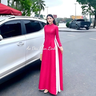 Áo dài lụa vân gỗ cao cấp sang trọng - Áo Dài Đan Linh