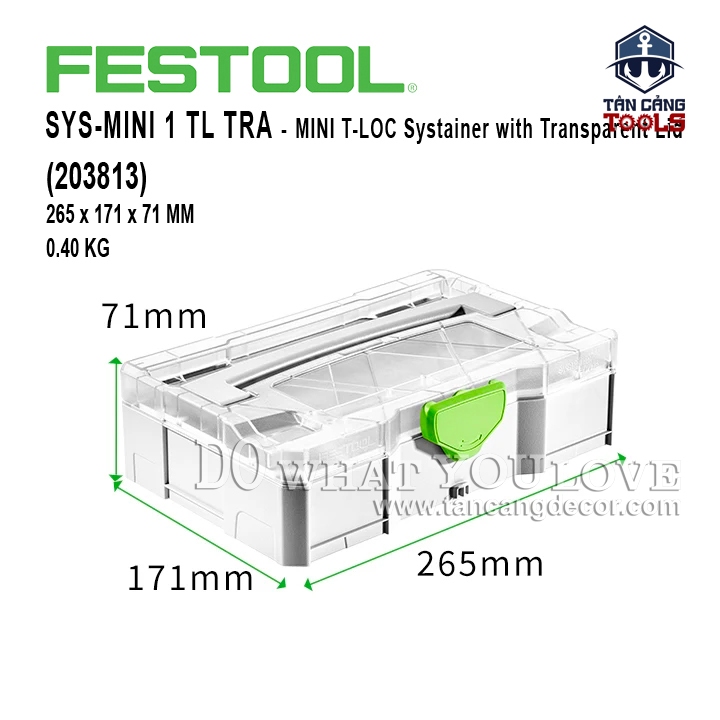 Hộp Đựng Dụng Cụ Festool SYS-MINI 1 TL TRA (203813)