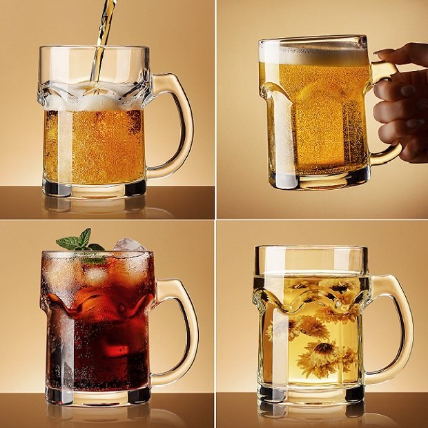bộ 06 ly bia cao cấp 500ml - bộ 06 ly bia thuỷ tinh cao cấp