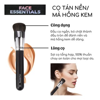 Cọ đánh má hồng kem và nền lỏng bh cosmetics rounded face brush