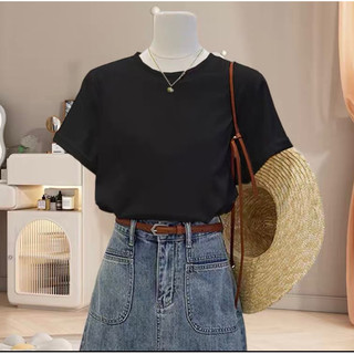 Áo thun babe tee Cottong khô tăm co giãn trơn