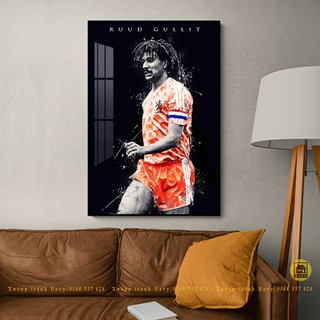 Tranh Treo Tường Tráng Gương Huyền Thoại Bóng Đá Gullit Beckham Maradona Ronaldinho In UV 8K Cao Cấp