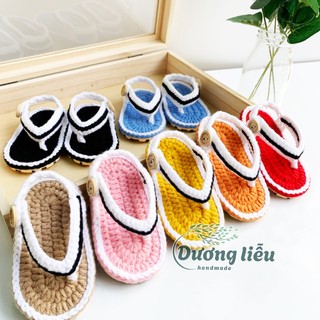Dẹp xỏ ngón, dép kẹp có gắn đế cho bé yêu size từ 1 - 12 tháng