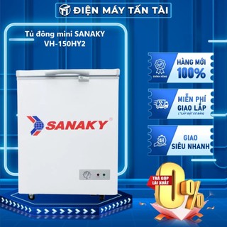 Vh-150hy2 - tủ đông mini sanaky vh-150hy2 - 100lít, dàn lạnh nhôm - bảo hành chính hãng - miễn phí giao hàng hcm