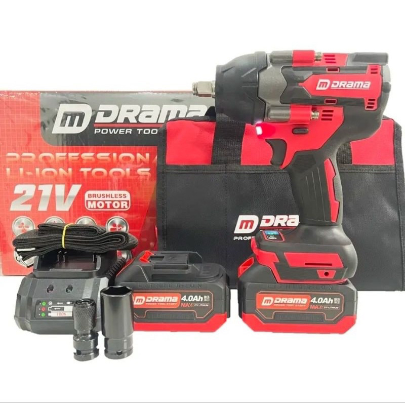 Máy Siết Bulong Drama D5598 Lực Siết Lớn 1280NM Động Cơ Không Chổi Than