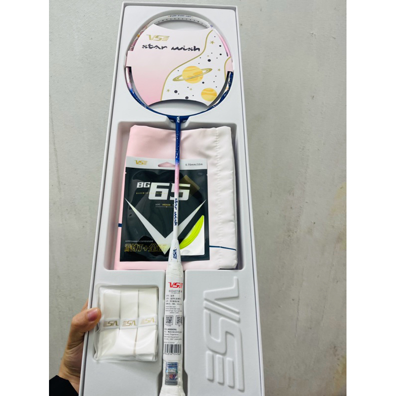 Set Vợt VS Star wish phản quang chính hãng tặng lưới ,cuốn cán, bao vợt