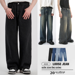 BACK LOOSE JEAN - Quần jean nam ống rộng 5 mầu 20WE phong cách WIDE LEG JEAN WASH RETRO 2024