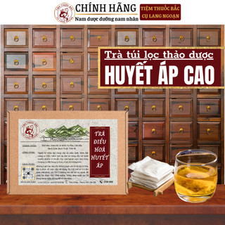 Trà hạ huyết áp cao Cụ Lang Ngoạn điều hoà huyết áp, ngừa đột quỵ, tăng cường lưu thông máu bịch 30 túi lọc