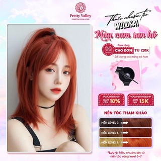Thuốc nhuộm tóc màu CAM SAN HÔ Molokai siêu dưỡng, nhuộm tóc an toàn tại nhà lên màu chuẩn  - Pretty Valley Hair