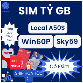 Sim 1 Tỷ GB Wintel Win60/Win60P, Local A68S, Sky59 Siêu Rẻ Vào Mạng Không Giới Hạn.