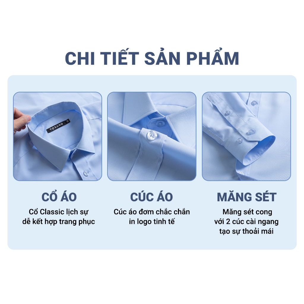 Áo sơ mi nam TORANO dài tay trơn phom chuẩn lịch sự - FATB002 | BigBuy360 - bigbuy360.vn