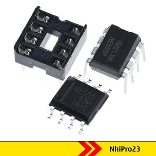 Ic tạo xung ne555 ne555dr dip/sop đế 8 chân tùy chọn