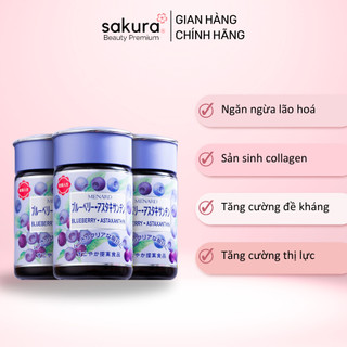 Viên uống Menard Blueberry Astaxanthin chống oxy hóa, bổ mắt - Sakura Beauty Premium