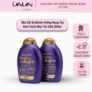 Set dầu gội xả biotin chống rụng tóc kích thích mọc tóc usa 385ml