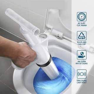Dụng cụ thông tắc cống bồn cầu nhà tắm,bồn rửa chén đa năng bằng áp lực khí nén hơi công suất 8kg hiệu quả cao