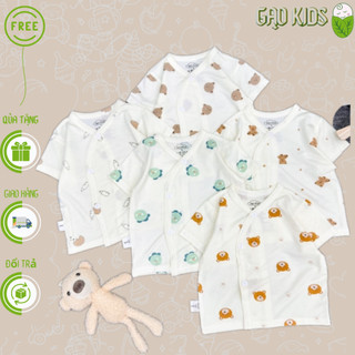 Combo 5 áo cộc tay màu hàn quốc chất liệu petit mềm mịn co giãn 4 chiều cho bé