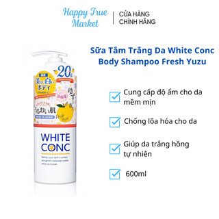 Sữa tắm trắng da white conc body shampoo fresh yuzu 600ml