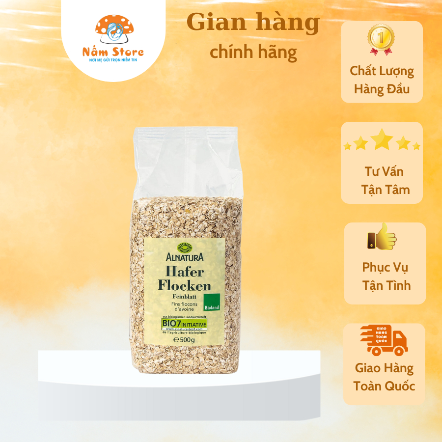 Yến mạch cán mỏng vỡ Hafer Flocken 500gr