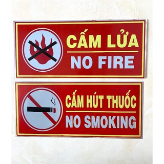 Bảng Cấm lửa, Cấm hút thuốc
