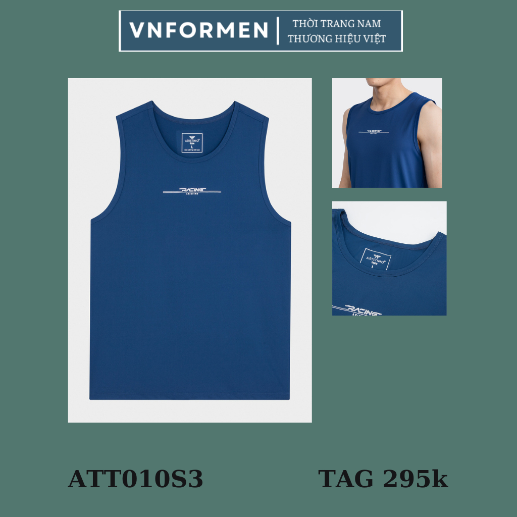 Áo ba lỗ Aristino mềm mỏng siêu mát nhanh khô ATT010S3 ( 3 màu)